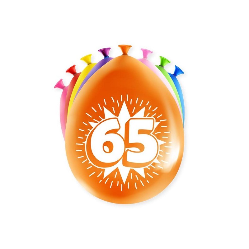 Paperdreams Ballons Chiffres - 65 ans 8 pièces 30cm