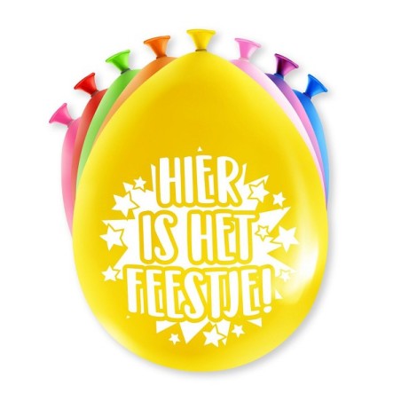 Paperdreams Party Ballonnen - Hier is 't feest 8 stuks 30cm