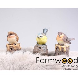 Image de jardin Farmwood Animals Oiseau avec musique 9x6x10 cm