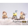 Image de jardin Farmwood Animals Oiseau avec musique 9x6x10 cm