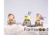 Image de jardin Farmwood Animals Oiseau avec musique 9x6x10 cm