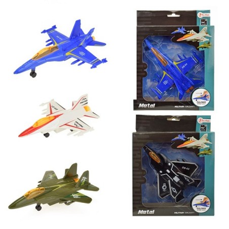 Toi Toys Avion rétractable en métal