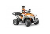 Bruder Quad avec pilote orange/blanc échelle : 1:16