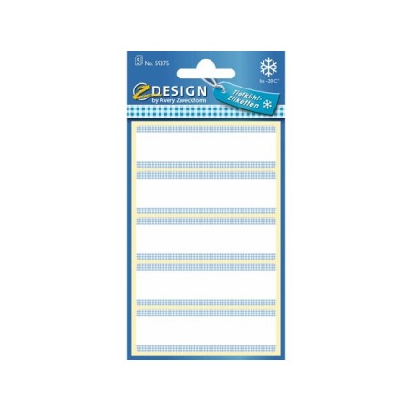étiquette de congélateur Z-design Home 76x22mm 25 étiquettes blanc/bleu. Lot de 10 paquets