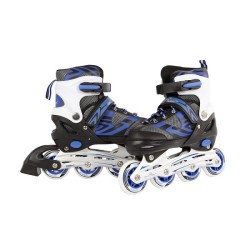 Patins à roues alignées bleu/noir abec7 cadre alu réglable taille 35-38
