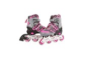 Patins à roues alignées rose/gris abec7 cadre alu réglable taille 35-38