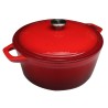 Cocotte fonte émaillée Ø24cm 4,5L rouge