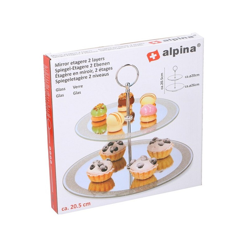 Alpina Spiegel etagere 2 couches Ø26cm et Ø20cm