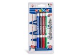 Carioca 4 marqueurs pour tableau blanc sur blister 2,8 mm