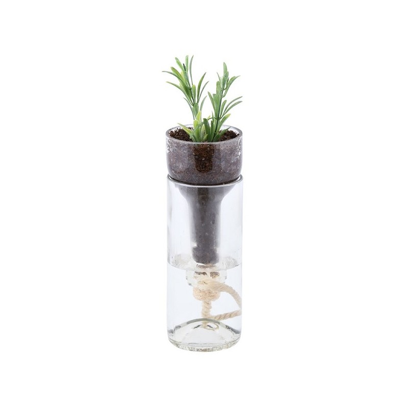 Pot de fleurs Esschert Design Bottle avec réservoir d'eau Ø7,5x21cm (hors plante)