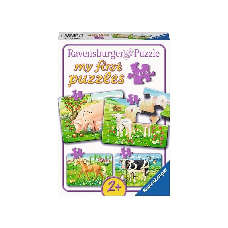 Ravensburger Animaux préférés Mon premier puzzle 2-4-6-8 pièces