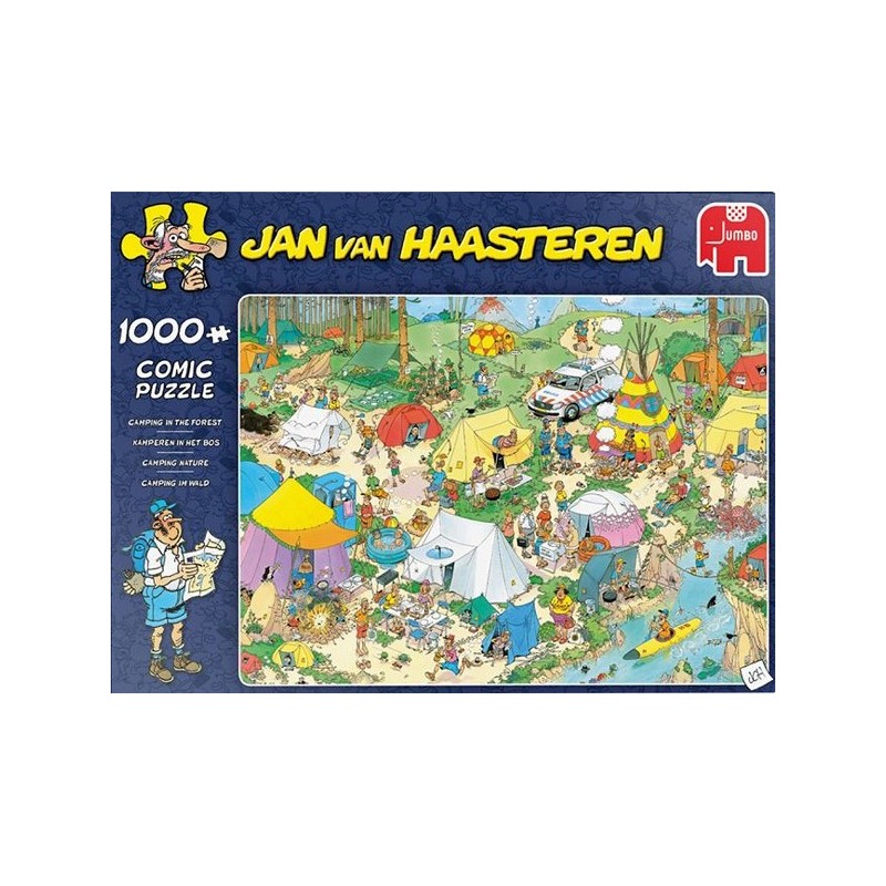 Jumbo puzzel Jan van Haasteren: Kamperen In Het Bos 1000 Stukjes