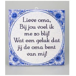 Paperdreams Tegel - Lieve Oma Delfts blauw