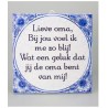 Paperdreams Tegel - Lieve Oma Delfts Blauw