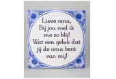 Paperdreams Tegel - Lieve Oma Delfts Blauw