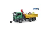 Camion de recyclage de verre Bruder MAN TGS avec 3 bacs à verre