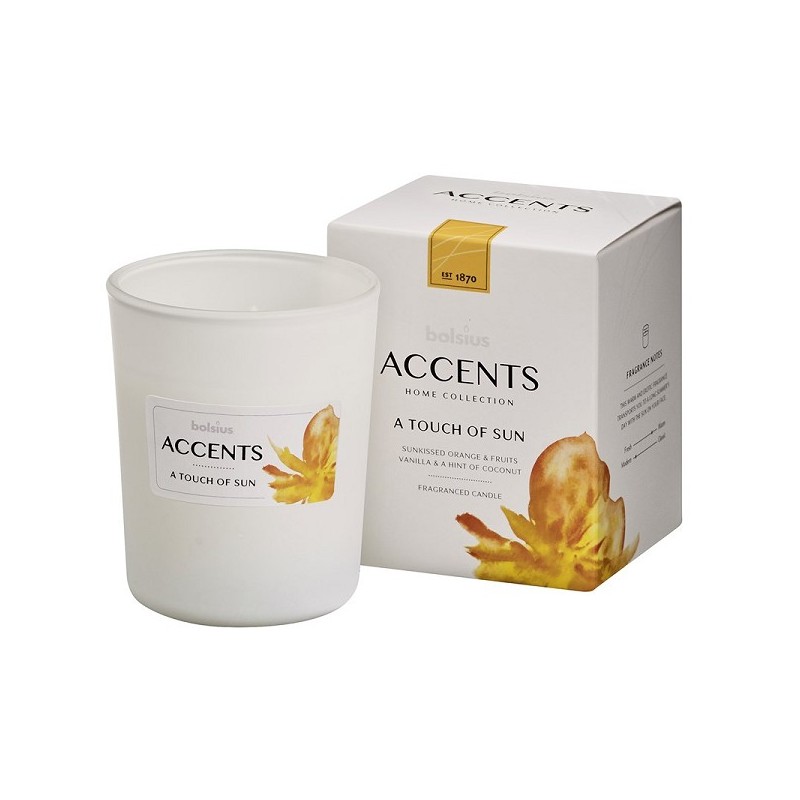 Bolsius Accents Geurkaars in glas a touch of sun 92/76