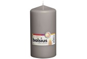 Bougie pilier Bolsius 150/78 gris chaud
