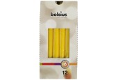 Bougie de table Bolsius 245/24 boîte de 12 pièces jaune
