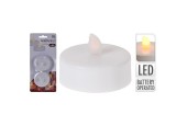 Bougie chauffe-plat jumbo led 2 pièces sur carte sur batterie