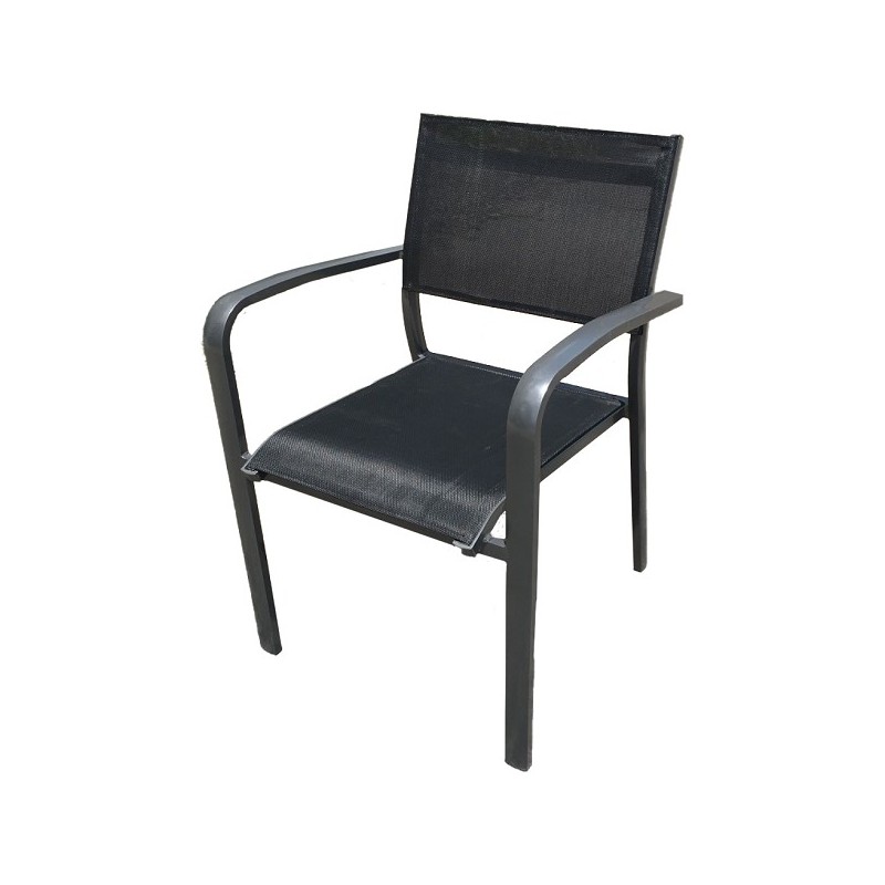 Juventus Stapelstoel alu met textileen 56x60x80cm