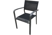 Juventus Chaise empilable alu avec textilène 56x60x80cm