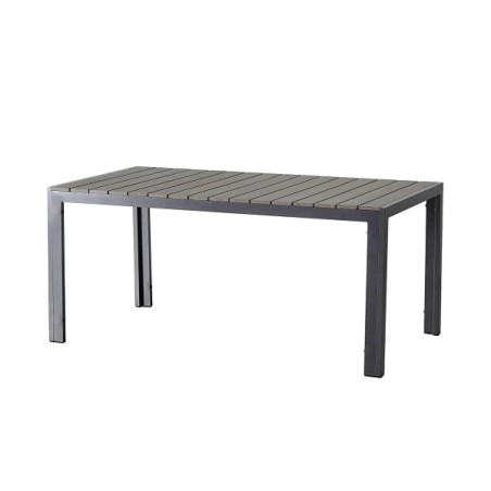 Jersey Table de jardin aluminium / polywood 160x90cm gris