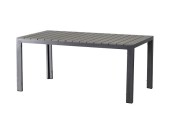 Jersey Table de jardin aluminium / polywood 160x90cm gris