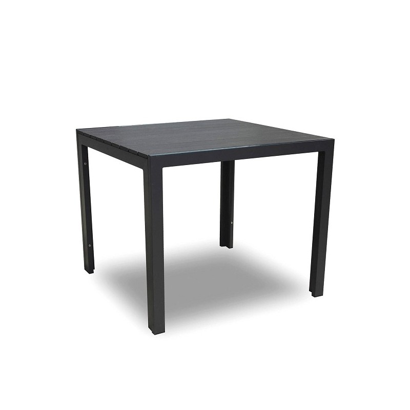 Jersey Tuintafel aluminium / polywood 90x90xh74cm antraciet