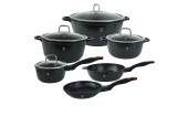 BerlingerHaus luxe set van 6 pannen met 4 deksels en accessoires granit diamond line Full Induction