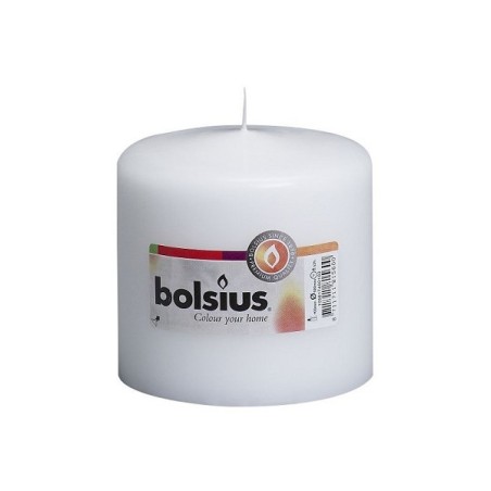 Bougie pilier Bolsius 100/100 mm blanc