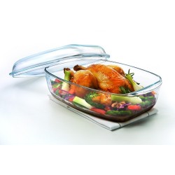 Pyrex Rechthoekige Ovenschaal Met Deksel 4,3+2,2L 32 X 21 X 9 Cm