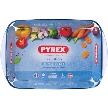 Pyrex ESSENTIALS Rechthoekige ovenschaal 4,5L 40x27x7cm voor 6-8 personen