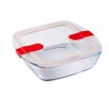 Pyrex COOK&HEAT Plat carré avec couvercle 2,2L 25x22x7cm