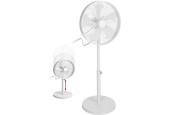 Statief Ventilator robuust en krachtig diameter 40cm wit 3 standen en in hoogte verstelbaar 50Watt