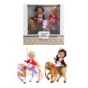 Toi Toys Lilly poupée adolescente petite 2 pièces avec 2 chevaux