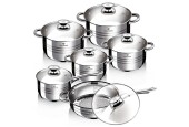 Blaumann Gourmet line Set de poêles 6 pièces en inox également induction