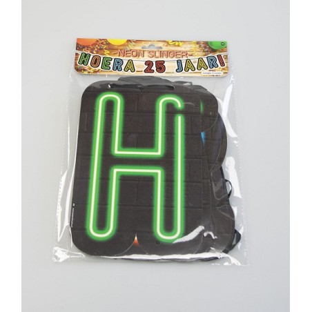 Paperdreams Neon Slinger 5m - Hoera 25 jaar!