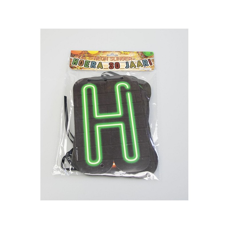 Paperdreams Neon Slinger 5m - Hoera 30 jaar!