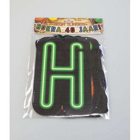 Paperdreams Neon Slinger 5m - Hoera 40 jaar!