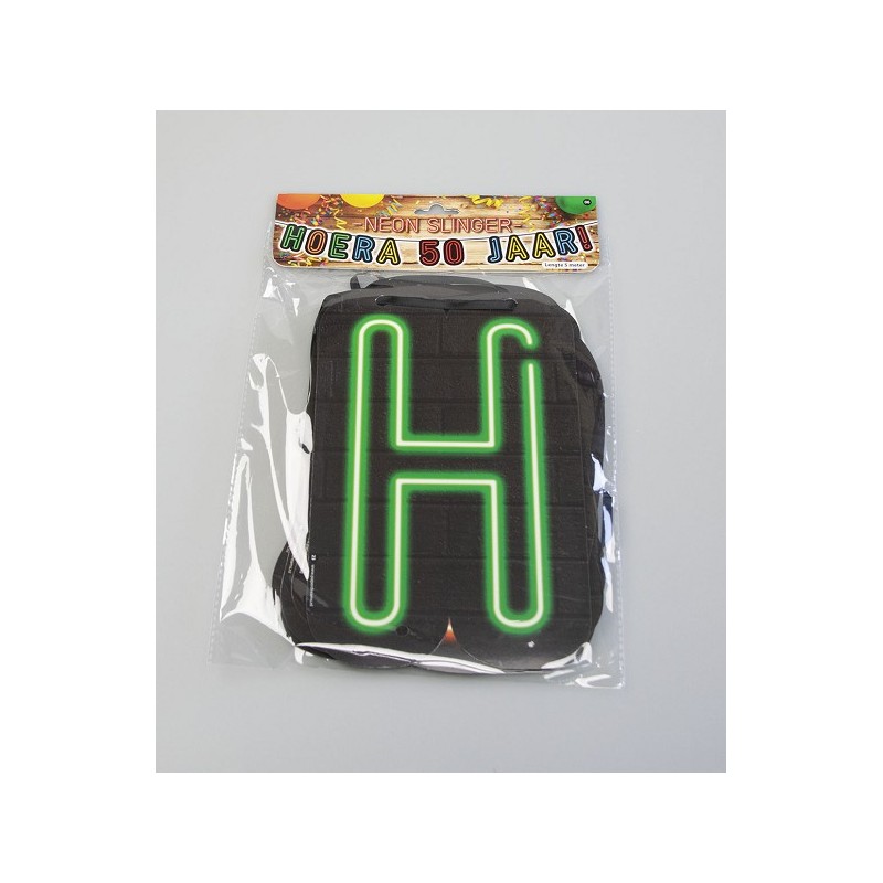 Paperdreams Neon Slinger 5m - Hoera 50 jaar!