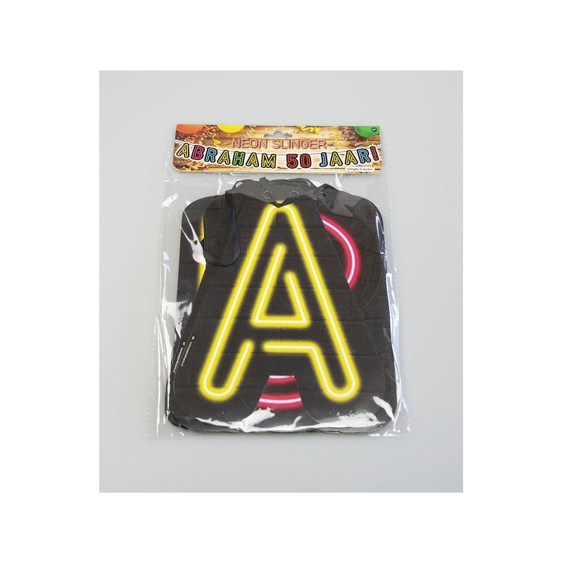 Paperdreams Neon Slinger 5m - Abraham 50 jaar!