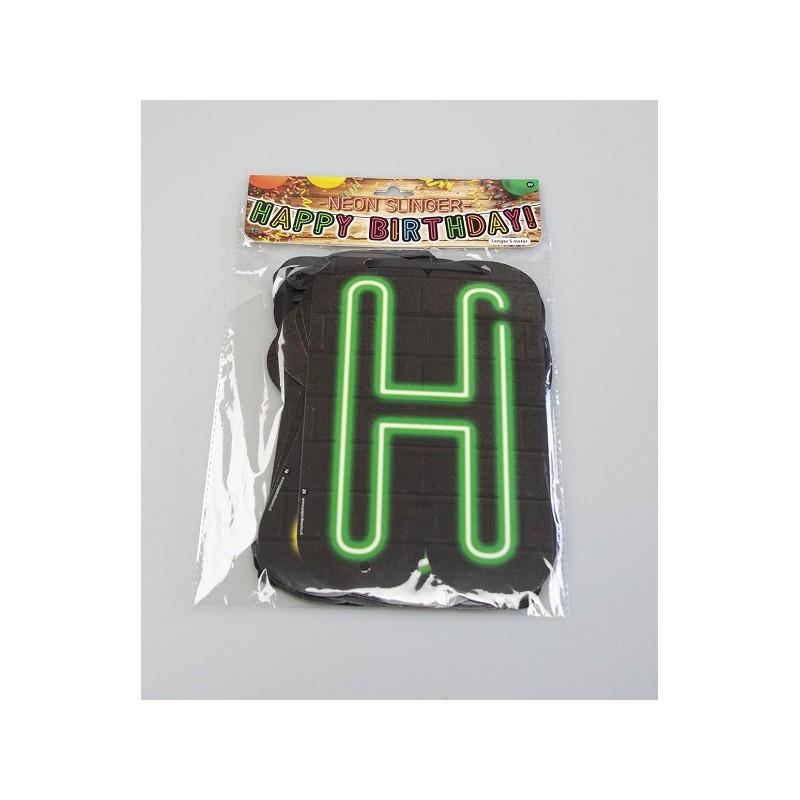 Paperdreams Neon Slinger 5m - Happy birthday!