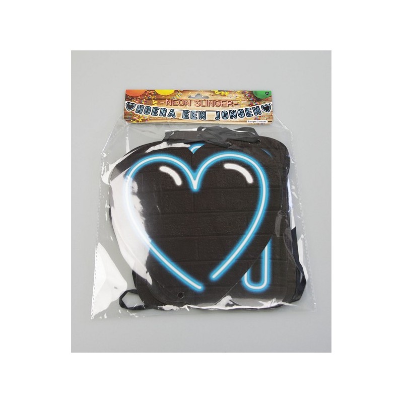 Paperdreams Neon Slinger 5m - Hoera een jongen!