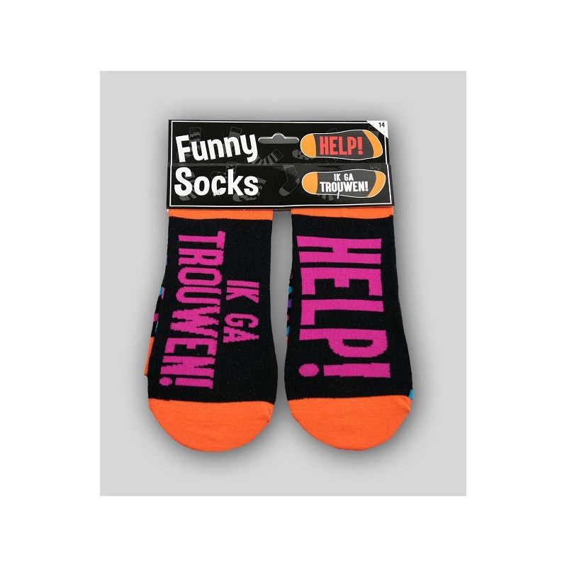 Paperdreams Funny socks - Help! Ik ga trouwen!