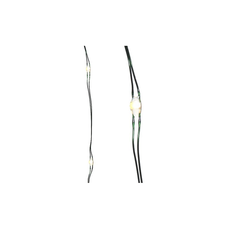 Lumineo micro LED strengverlichting waterproof zilver/warm wit 95cm-20L op batterij