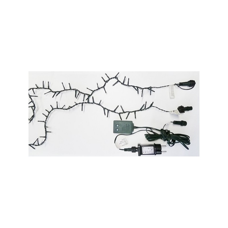 Kit de démarrage d'éclairage à brins connectables Lumineo LEDs 11m-500L blanc chaud