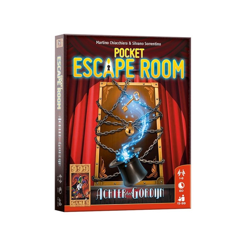 999 Games Pocket Escape Room - Jeu de cartes Derrière le rideau
