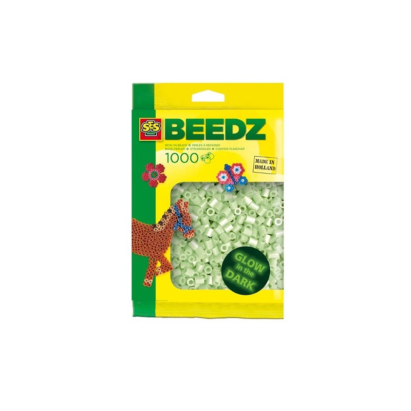 Ses BEEDZ Strijkkralen glow in the dark 1000 stuks