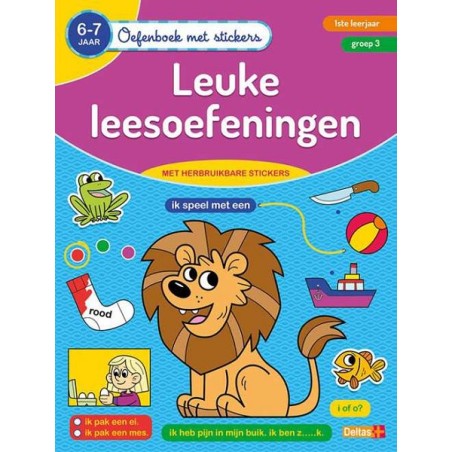 Oefenboek met stickers- leuke leesoefeningen 6-7 jaar
